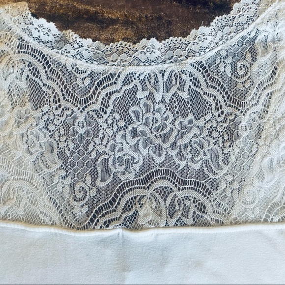 H&M White Tank Top with Lace Detail Small - Picture 4 of 6